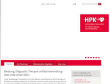 Tablet Screenshot of hpk-kardiologie.de